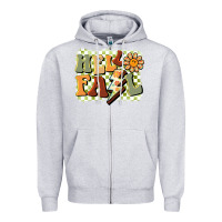 Heather Grey groovy hello fall Zipper Hoodie - BarkalooDesign