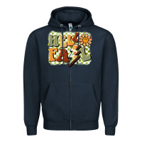 Navy groovy hello fall Zipper Hoodie - BarkalooDesign