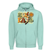 Seafoam groovy hello fall Zipper Hoodie - BarkalooDesign