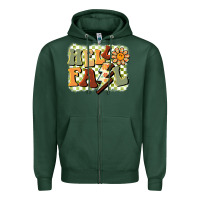 Sports Green groovy hello fall Zipper Hoodie - BarkalooDesign