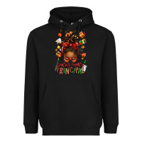 Black santas favorite principal afro messy bun Heavyweight Hoodie - texasbilliewilder