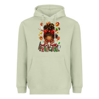 Matcha santas favorite principal afro messy bun Heavyweight Hoodie - texasbilliewilder