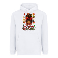 White santas favorite principal afro messy bun Heavyweight Hoodie - texasbilliewilder