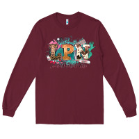 Burgundy lpn licensed practical nurse western Long Sleeve Tee - NancyCooperArtShop