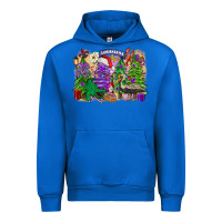 Cobalt Christmas Louisiana Mardi Gras trees Urban Hoodie - FaDigitalArtStudio