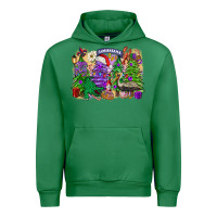 Emerald Christmas Louisiana Mardi Gras trees Urban Hoodie - FaDigitalArtStudio