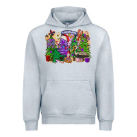 Heather Grey Christmas Louisiana Mardi Gras trees Urban Hoodie - FaDigitalArtStudio