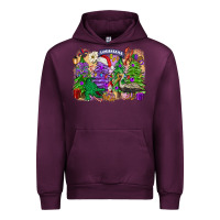 Mauve Wine Christmas Louisiana Mardi Gras trees Urban Hoodie - FaDigitalArtStudio