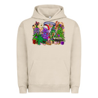 Pigment French Oak Christmas Louisiana Mardi Gras trees Urban Hoodie - FaDigitalArtStudio