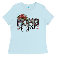 Baby Blue mama of girl Ladies Tee - SublimationCraftShop
