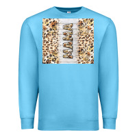 Ocean Blue mother's day mama leopard tumbler tbs Premium Sweatshirt - TumblerDesignByShophia