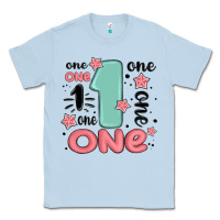 Dusty Blue one  one one one Classic Tee - MaliasSmallBusiness