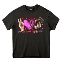 Asphalt peace love makeup Heavy Core Tee - RacoonDesign