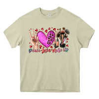 Mossy peace love makeup Heavy Core Tee - RacoonDesign