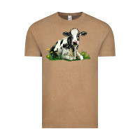 Holstein Cow Sitting Vintage Tee | Teevron