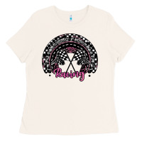 Bone racing checkered rainbow Ladies Tee - JahusDesignShop