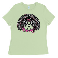 Matcha racing checkered rainbow Ladies Tee - JahusDesignShop