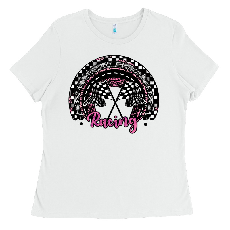 Racing Checkered Rainbow Ladies Tee by JahusDesignShop | Teevron