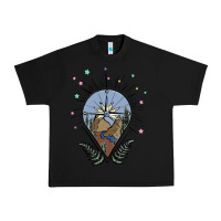 Black compass with mountain Urban Heavy Tee - MaliasSmallBusiness