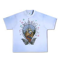 Grape Ice compass with mountain Urban Heavy Tee - MaliasSmallBusiness