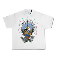 Lunar Rock compass with mountain Urban Heavy Tee - MaliasSmallBusiness