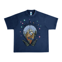 Navy compass with mountain Urban Heavy Tee - MaliasSmallBusiness