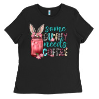 Black Some Bunny needs coffee Ladies Tee - Neo Western