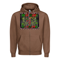 Chestnut dead inside but it's Christmas dancing skeletons Zipper Hoodie - BarkalooDesign