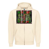 Sandshell dead inside but it's Christmas dancing skeletons Zipper Hoodie - BarkalooDesign