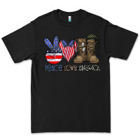 Black peace love america Premium Tee - CowhideDigitalArt