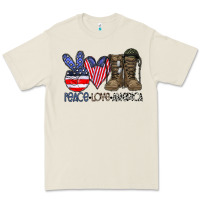 Bone peace love america Premium Tee - CowhideDigitalArt
