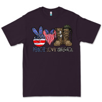 Plum peace love america Premium Tee - CowhideDigitalArt