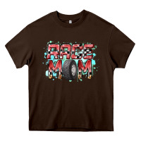 Chocolate Brown Race Mom Heavy Core Tee - RacoonDesign