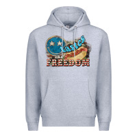Heather Grey Tastes like freedom 4th of july Premium Hoodie - HowdyJamesFarm