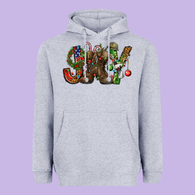 Army Christmas Joy Heavyweight Hoodie Designed By Nancycooperartshop