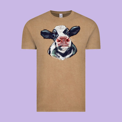 Holstein Calf Face Vintage Tee Designed By Lillyallendesigns