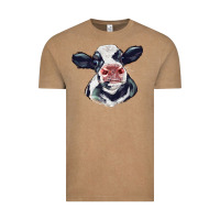 Vintage Coffee holstein calf face Vintage Tee - LillyAllenDesigns