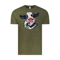 Vintage Olive holstein calf face Vintage Tee - LillyAllenDesigns
