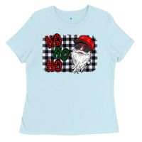 Baby Blue ho ho ho Ladies Tee - CowhideDigitalArt