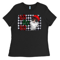 Black ho ho ho Ladies Tee - CowhideDigitalArt
