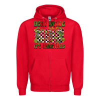 Red dead inside but it's christmas dancing skeletons Zipper Hoodie - BarkalooDesign