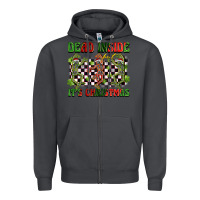 Smoke dead inside but it's christmas dancing skeletons Zipper Hoodie - BarkalooDesign