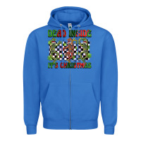 True Royal dead inside but it's christmas dancing skeletons Zipper Hoodie - BarkalooDesign
