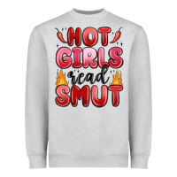 Heather Grey hot girls read smut Heavyweight Sweatshirt - MaliasSmallBusiness