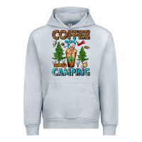 Heather Grey Coffee And Camping Frappe Urban Hoodie - FaDigitalArtStudio