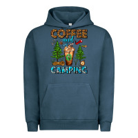 Pigment Midnight Navy Coffee And Camping Frappe Urban Hoodie - FaDigitalArtStudio