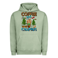 Pigment Oil Green Coffee And Camping Frappe Urban Hoodie - FaDigitalArtStudio