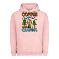 Pigment Salmon Coffee And Camping Frappe Urban Hoodie - FaDigitalArtStudio