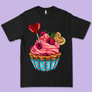Valentines Day Cupcake Premium Tee Designed By Adodesignshop