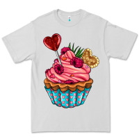 Dove Grey valentines day cupcake Premium Tee - AdoDesignShop